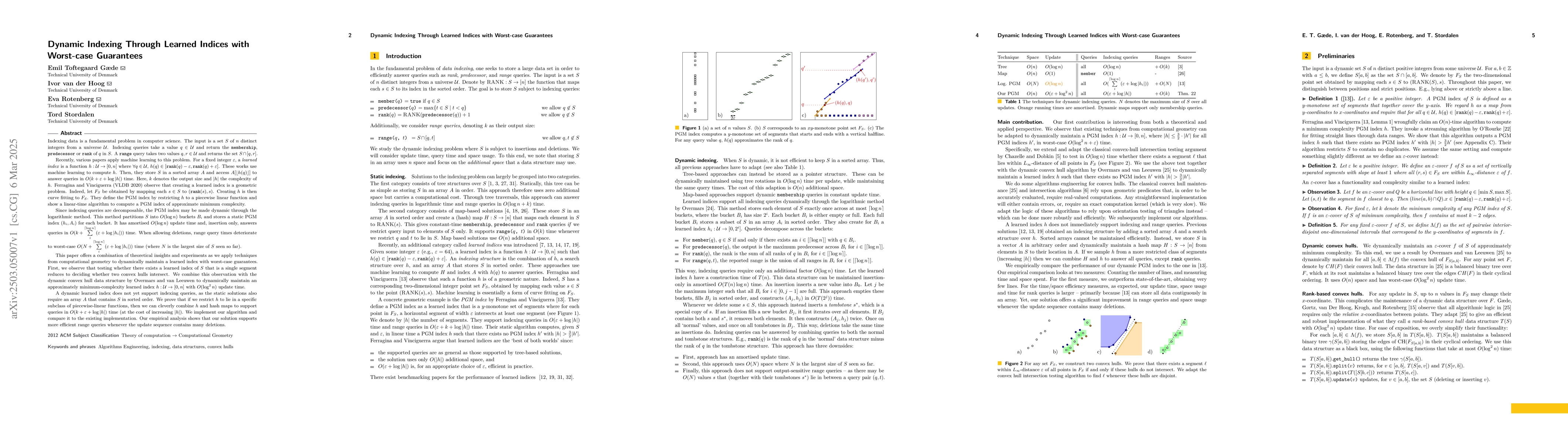 Thumbnail for Dynamic Indexing Through Learned Indices with Worst-case Guarantees