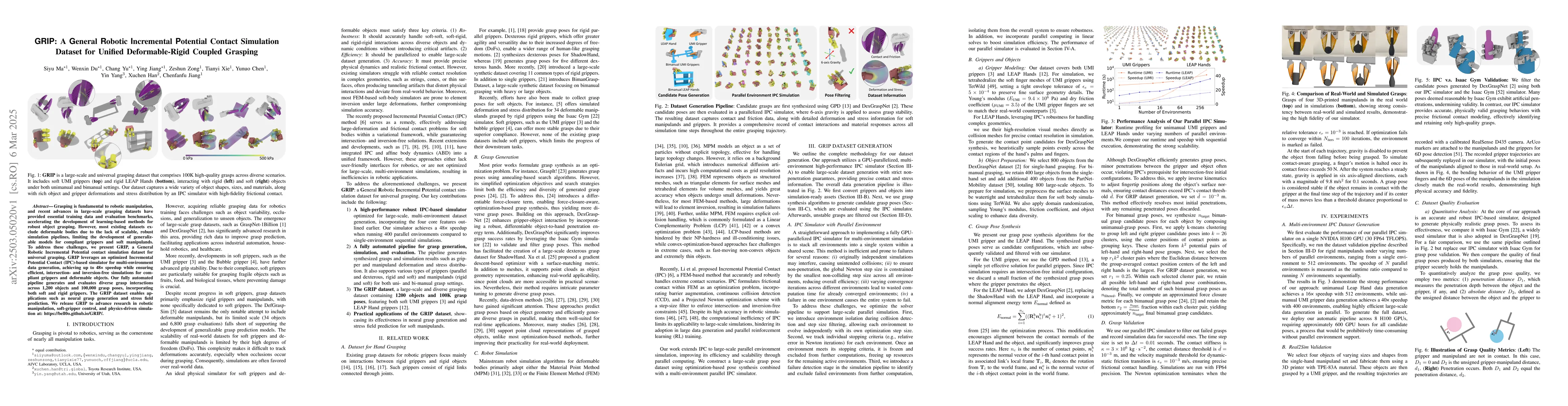Thumbnail for GRIP: A General Robotic Incremental Potential Contact Simulation Dataset
  for Unified Deformable-Rigid Coupled Grasping