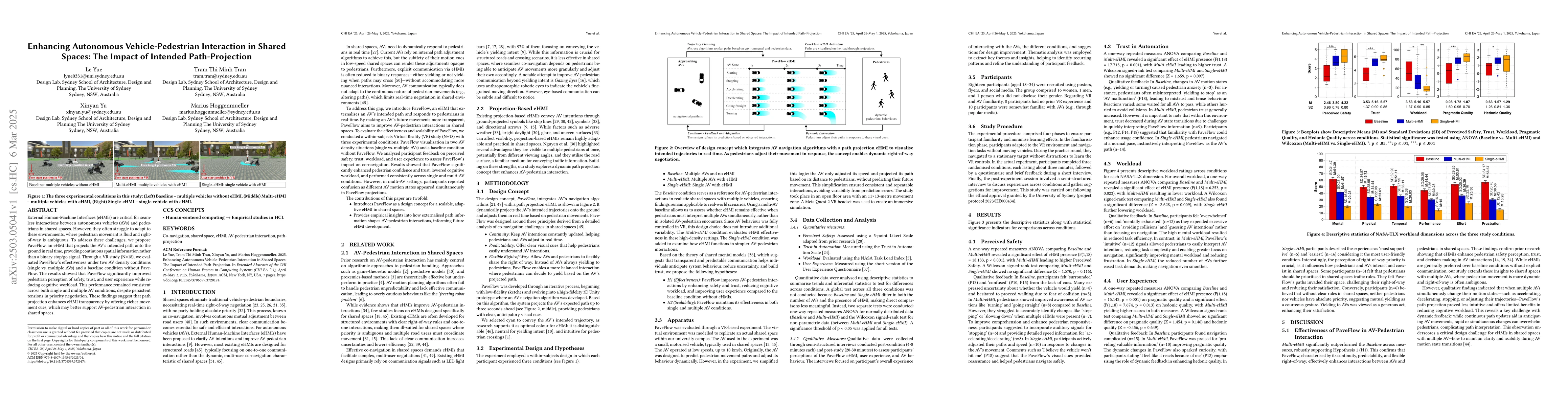 Thumbnail for Enhancing Autonomous Vehicle-Pedestrian Interaction in Shared Spaces:
  The Impact of Intended Path-Projection