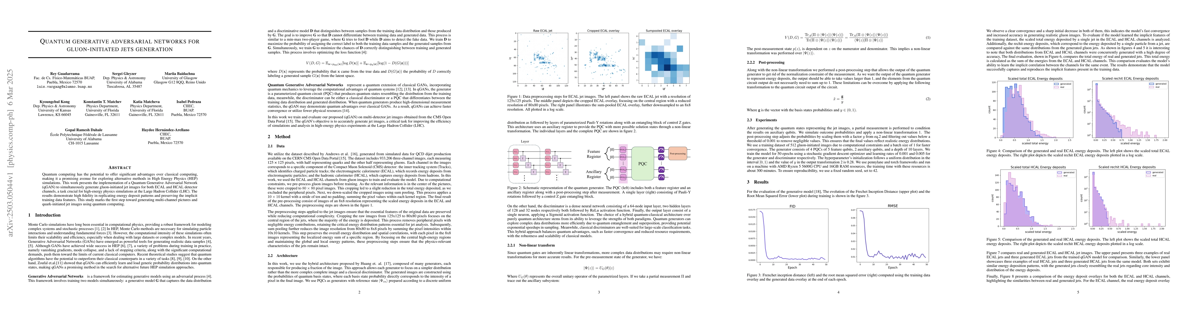 Thumbnail for Quantum generative adversarial networks for gluon initiated jets
  generation