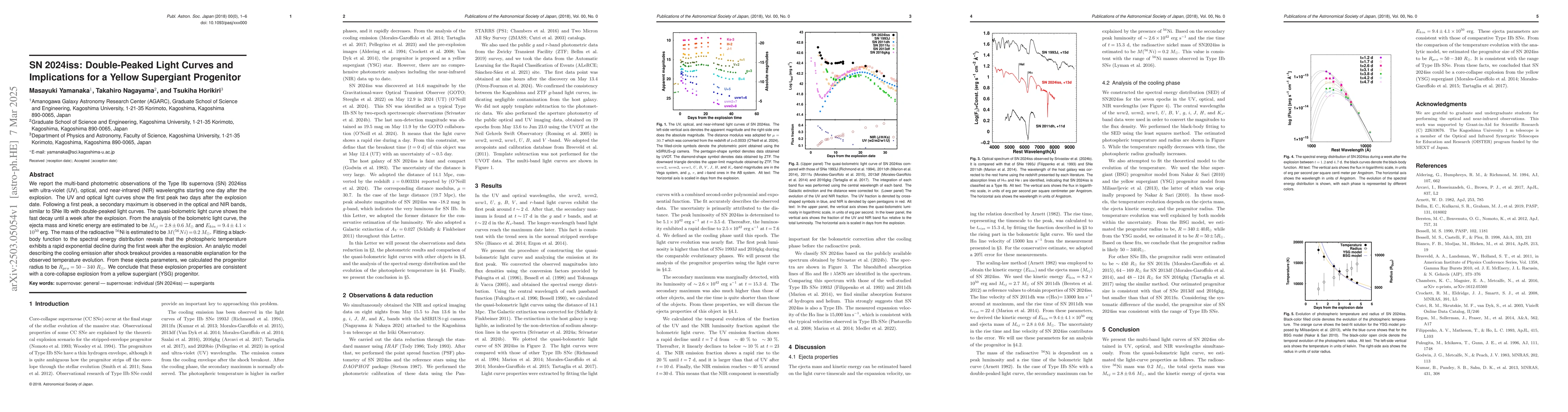 Thumbnail for SN 2024iss: Double-Peaked Light Curves and Implications for a Yellow
  Supergiant Progenitor