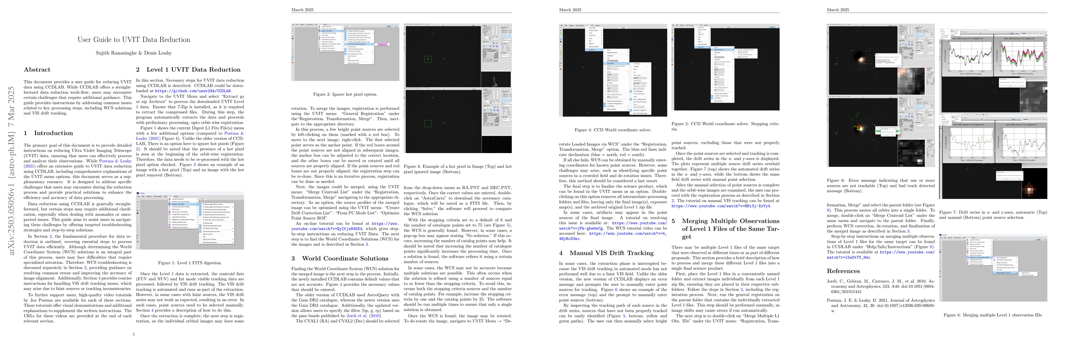 Thumbnail for User Guide to UVIT Data Reduction