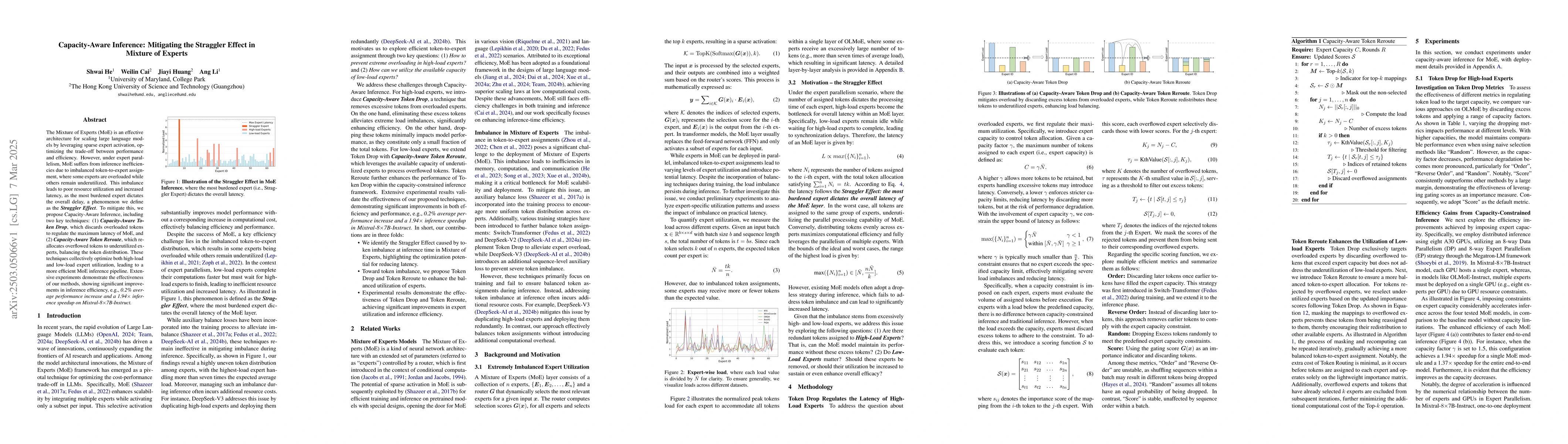 Thumbnail for Capacity-Aware Inference: Mitigating the Straggler Effect in Mixture of
  Experts