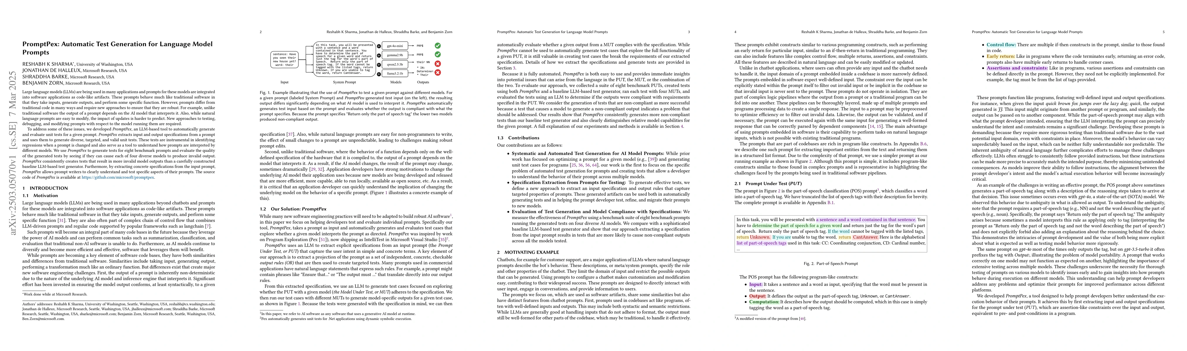 Thumbnail for PromptPex: Automatic Test Generation for Language Model Prompts