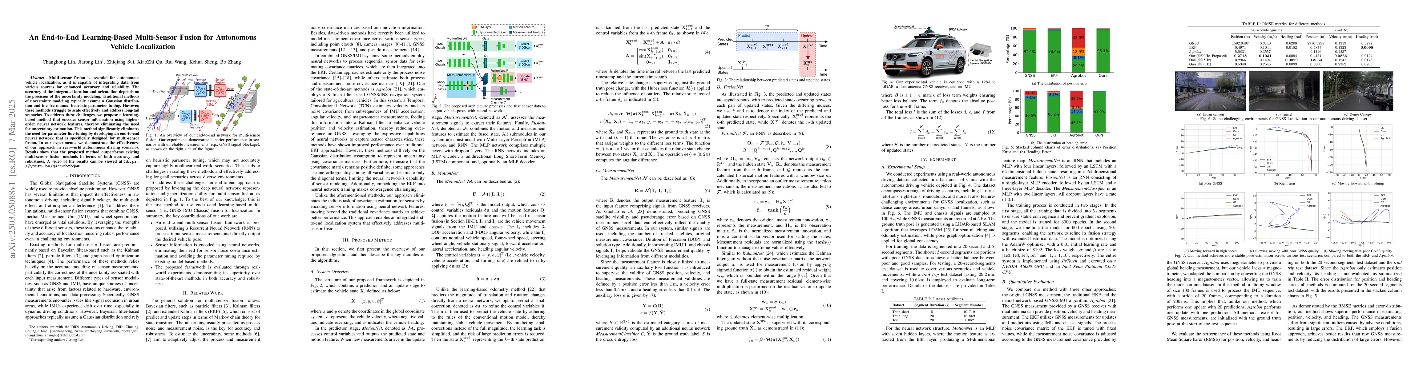 Thumbnail for An End-to-End Learning-Based Multi-Sensor Fusion for Autonomous Vehicle
  Localization