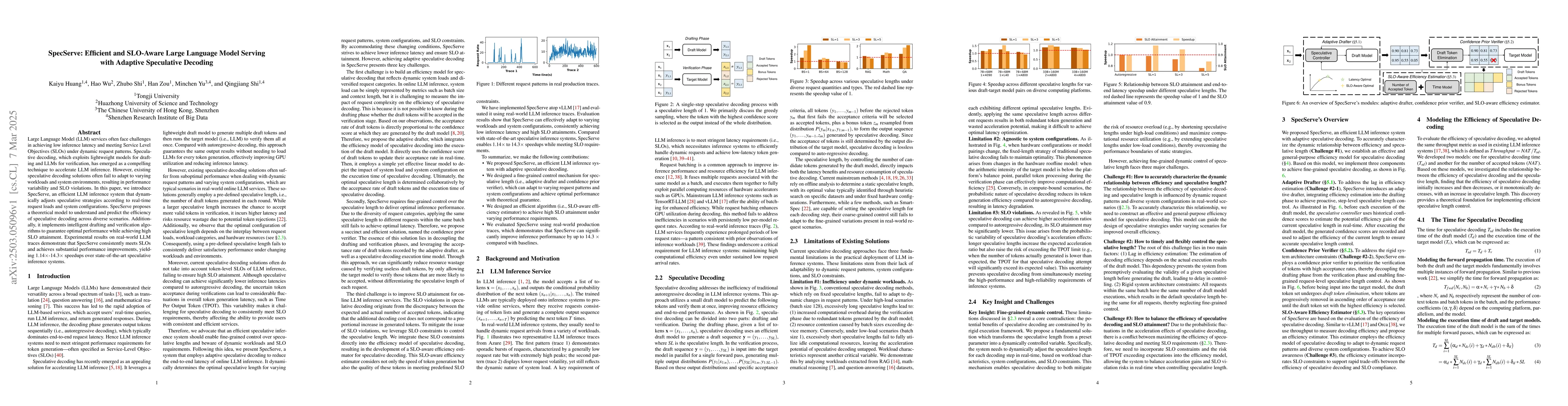 Thumbnail for SpecServe: Efficient and SLO-Aware Large Language Model Serving with
  Adaptive Speculative Decoding