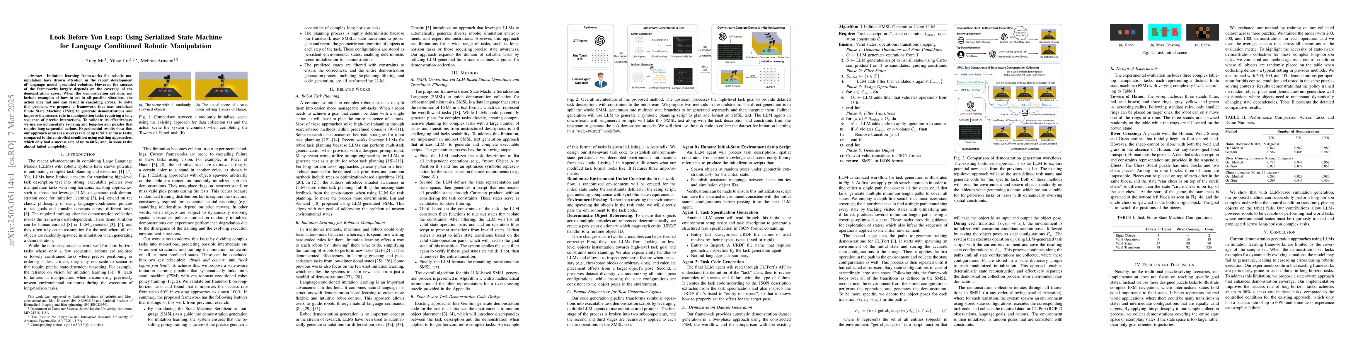 Thumbnail for Look Before You Leap: Using Serialized State Machine for Language
  Conditioned Robotic Manipulation