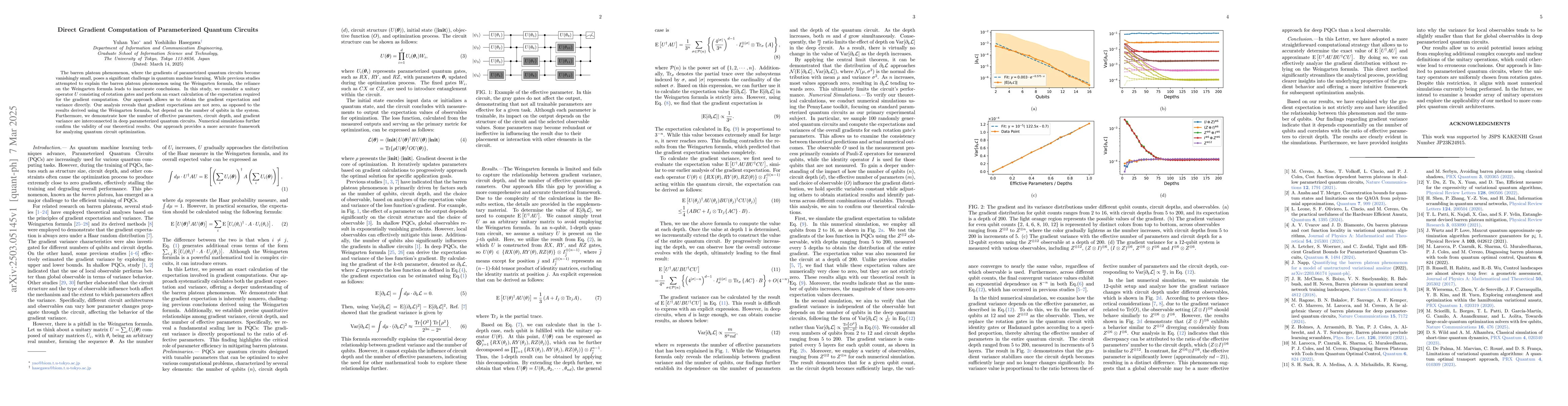 Thumbnail for Direct Gradient Computation of Parameterized Quantum Circuits