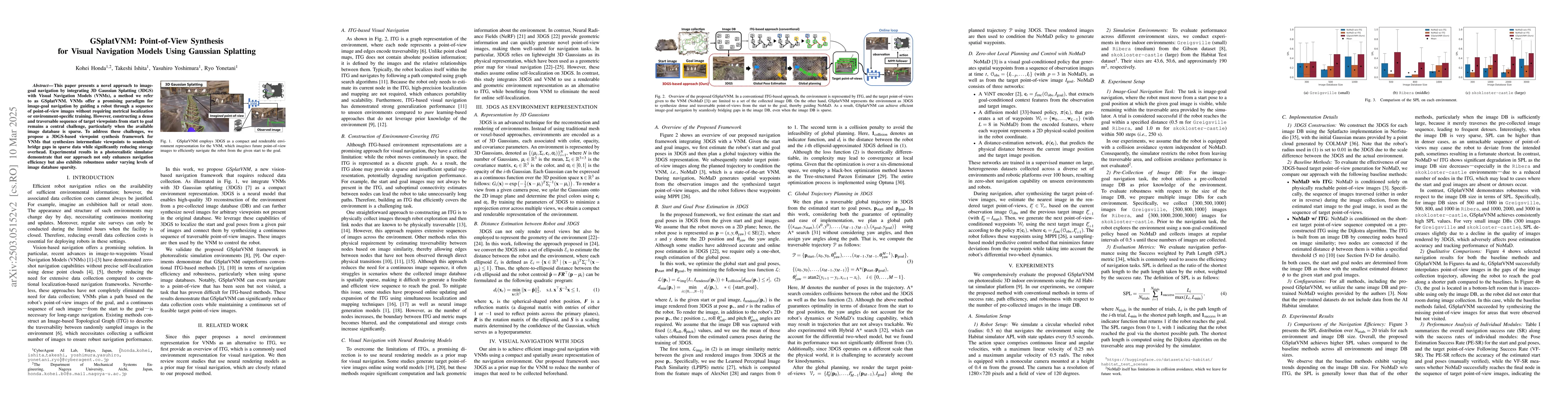 Thumbnail for GSplatVNM: Point-of-View Synthesis for Visual Navigation Models Using
  Gaussian Splatting