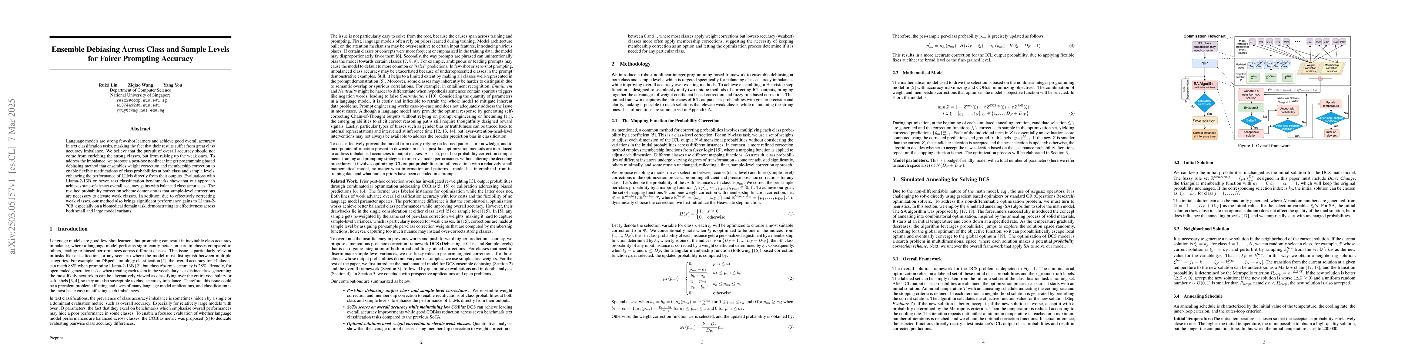 Thumbnail for Ensemble Debiasing Across Class and Sample Levels for Fairer Prompting
  Accuracy