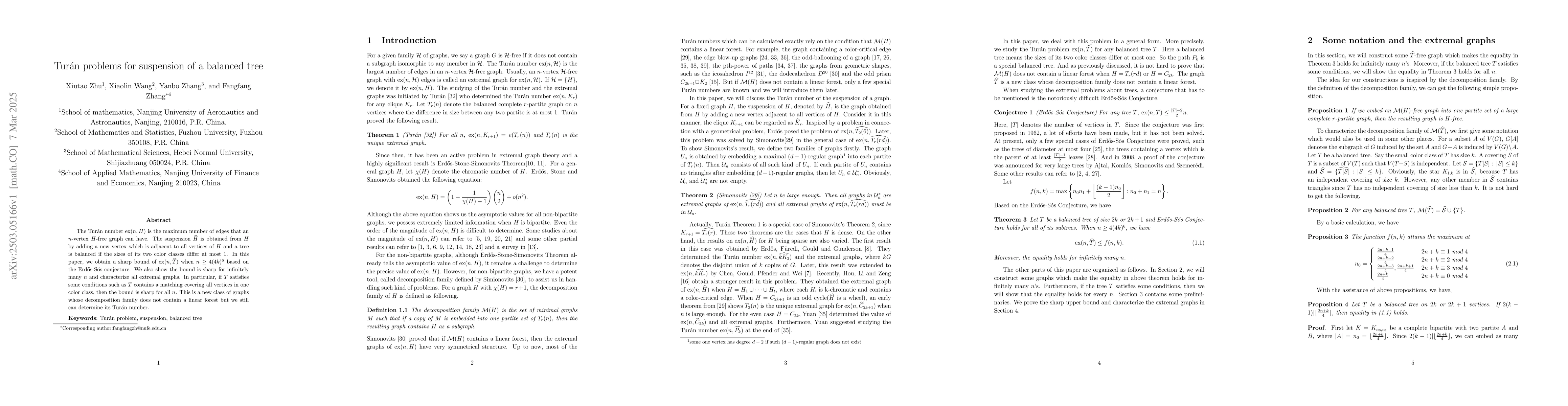 Thumbnail for Turán problems for suspension of a balanced tree