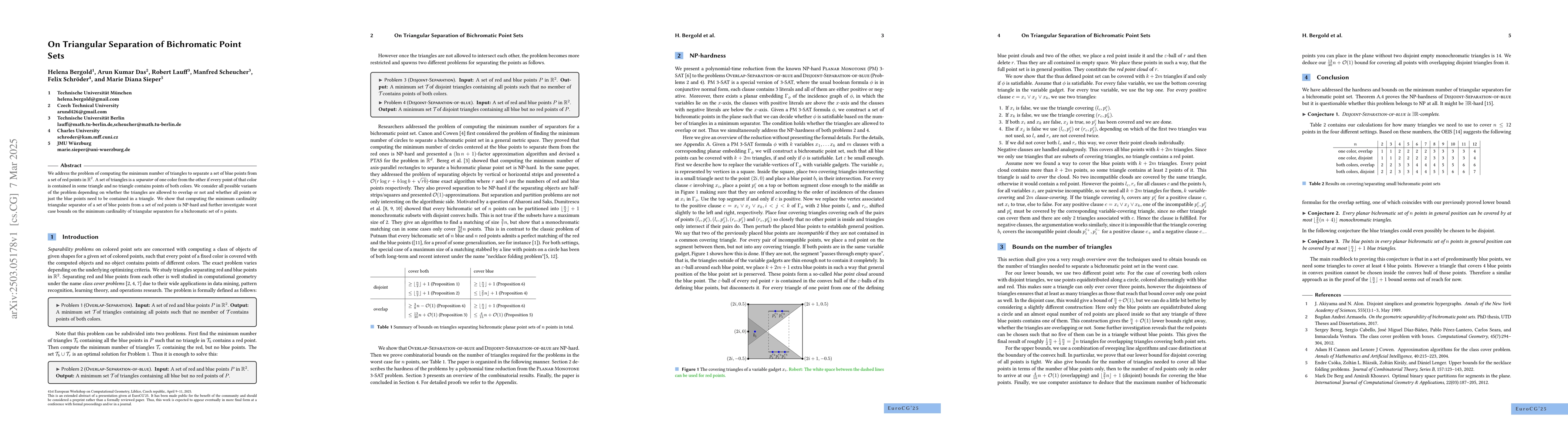 Thumbnail for On Triangular Separation of Bichromatic Point Sets