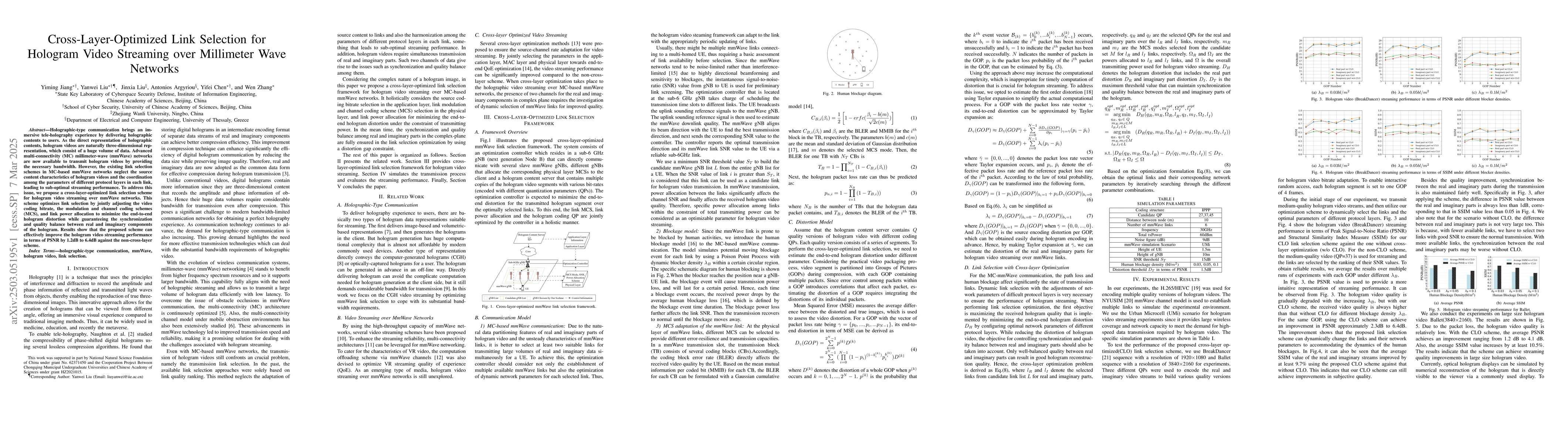 Thumbnail for Cross-Layer-Optimized Link Selection for Hologram Video Streaming over
  Millimeter Wave Networks