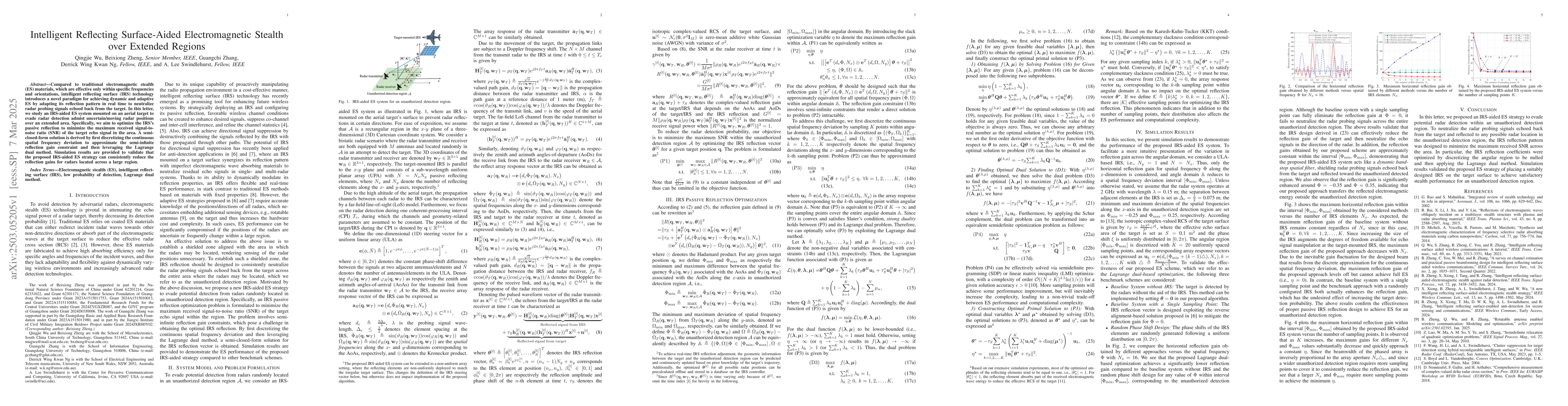 Thumbnail for Intelligent Reflecting Surface-Aided Electromagnetic Stealth over
  Extended Regions