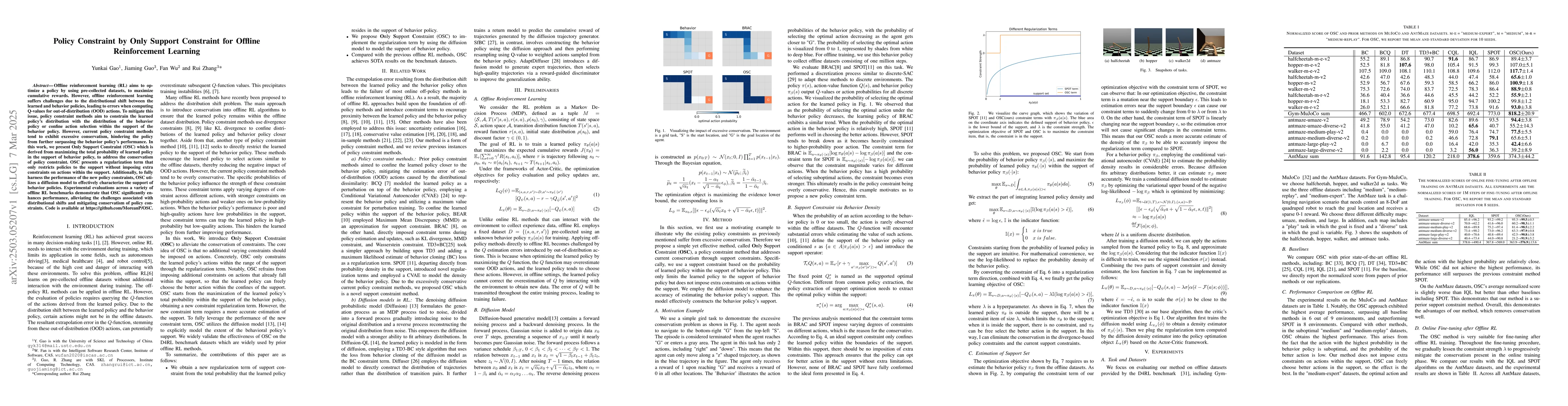Thumbnail for Policy Constraint by Only Support Constraint for Offline Reinforcement
  Learning