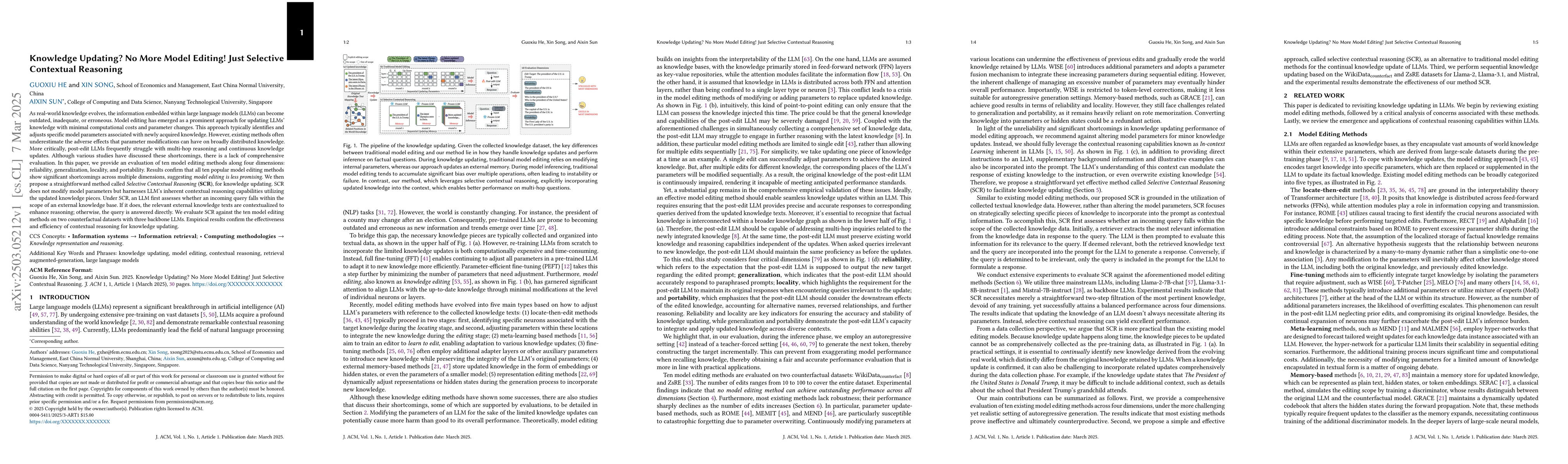 Thumbnail for Knowledge Updating? No More Model Editing! Just Selective Contextual
  Reasoning