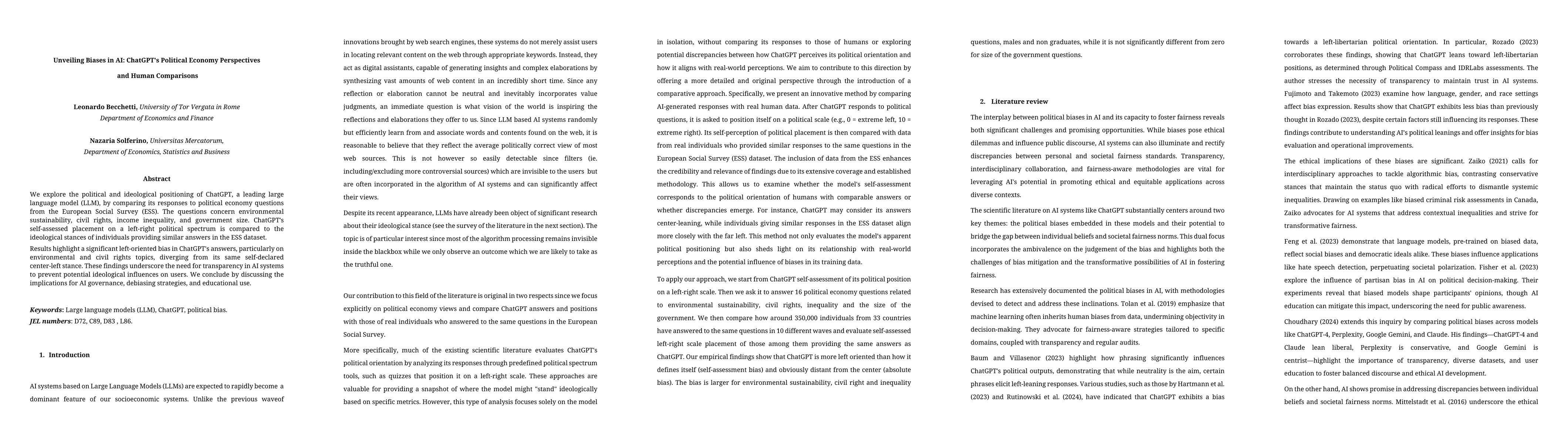 Thumbnail for Unveiling Biases in AI: ChatGPT's Political Economy Perspectives and
  Human Comparisons