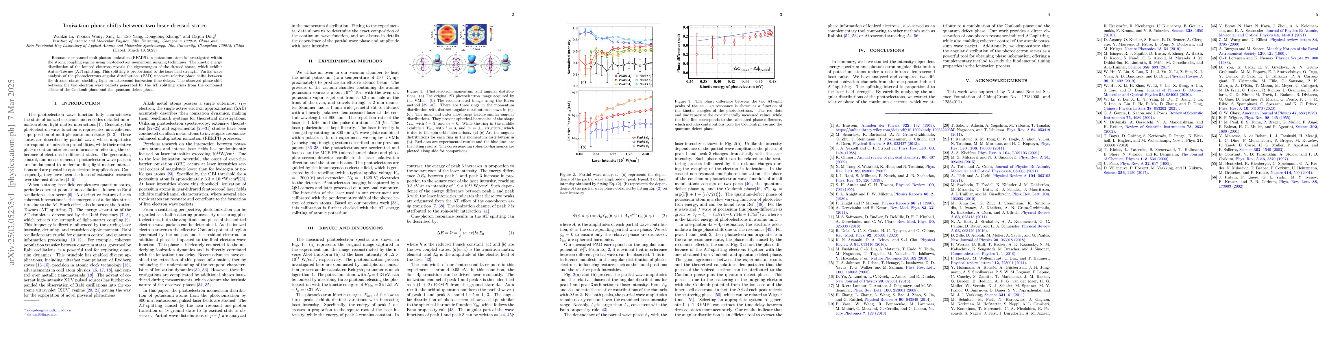 Thumbnail for Ionization phase-shifts between two laser-dressed states