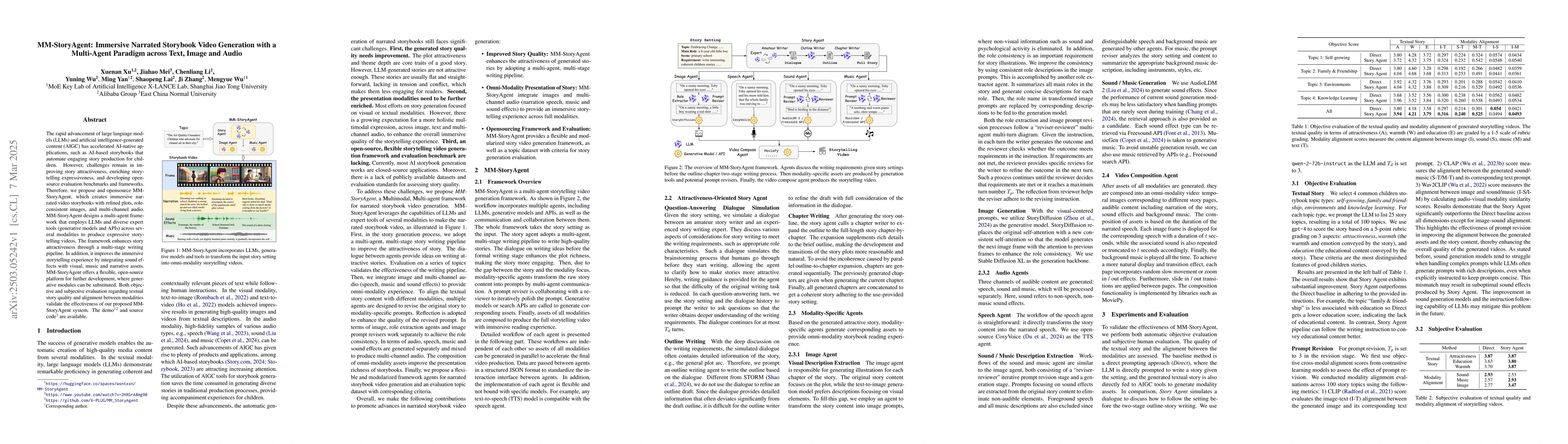 Thumbnail for MM-StoryAgent: Immersive Narrated Storybook Video Generation with a
  Multi-Agent Paradigm across Text, Image and Audio