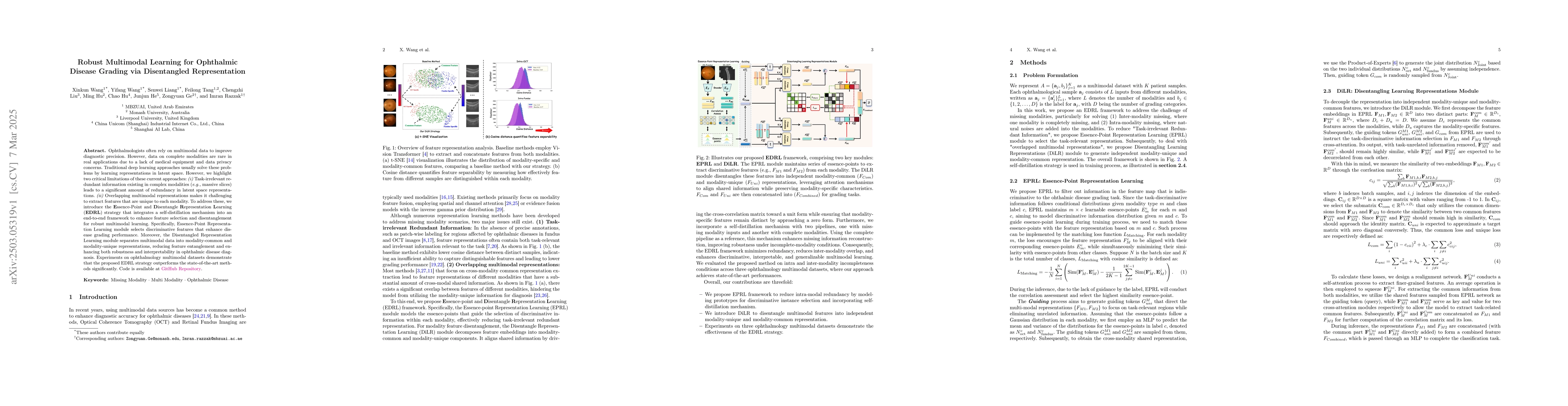 Thumbnail for Robust Multimodal Learning for Ophthalmic Disease Grading via
  Disentangled Representation