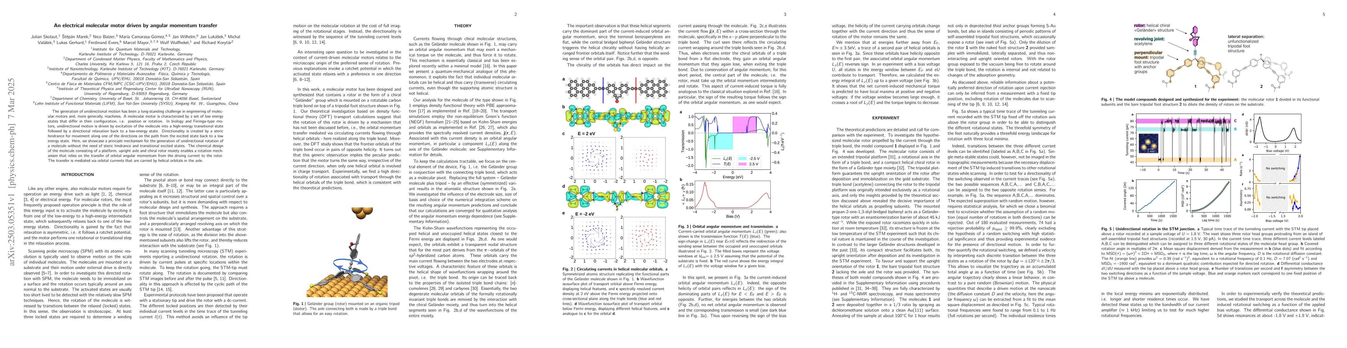 Thumbnail for An electrical molecular motor driven by angular momentum transfer