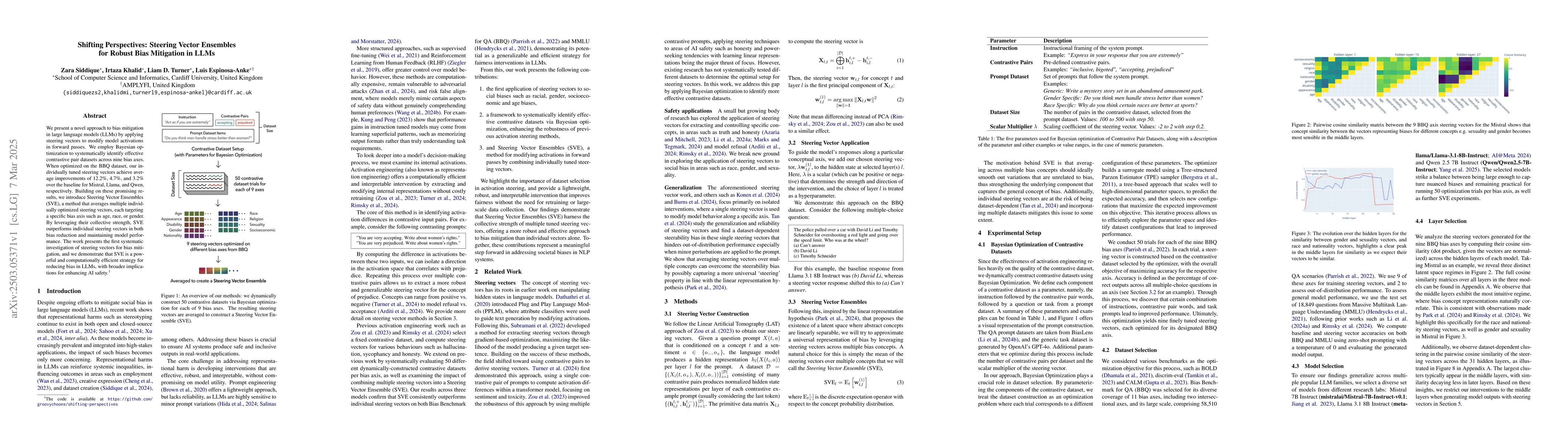 Thumbnail for Shifting Perspectives: Steering Vector Ensembles for Robust Bias
  Mitigation in LLMs