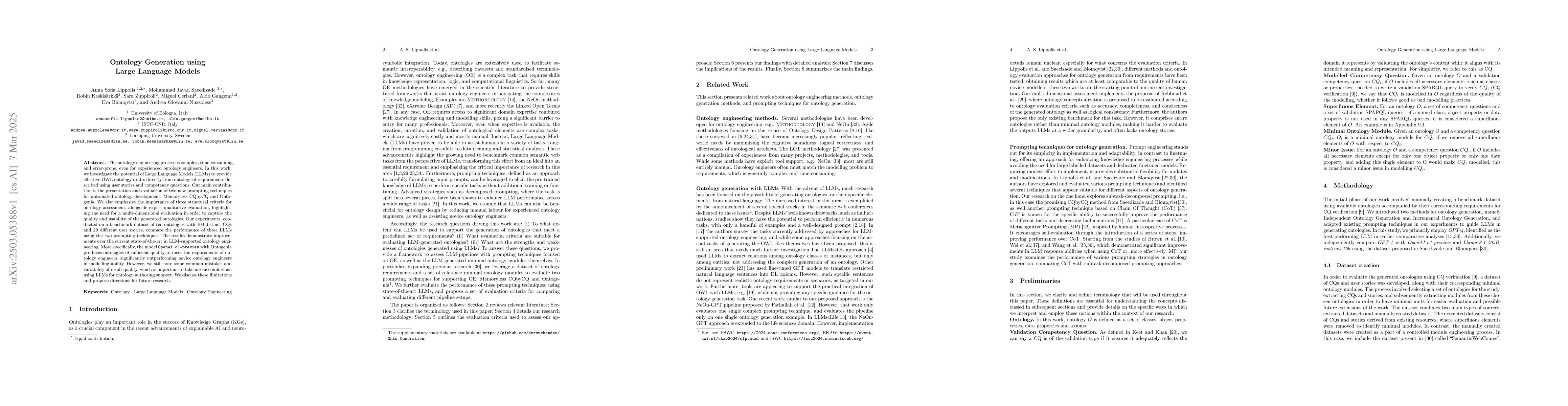 Thumbnail for Ontology Generation using Large Language Models
