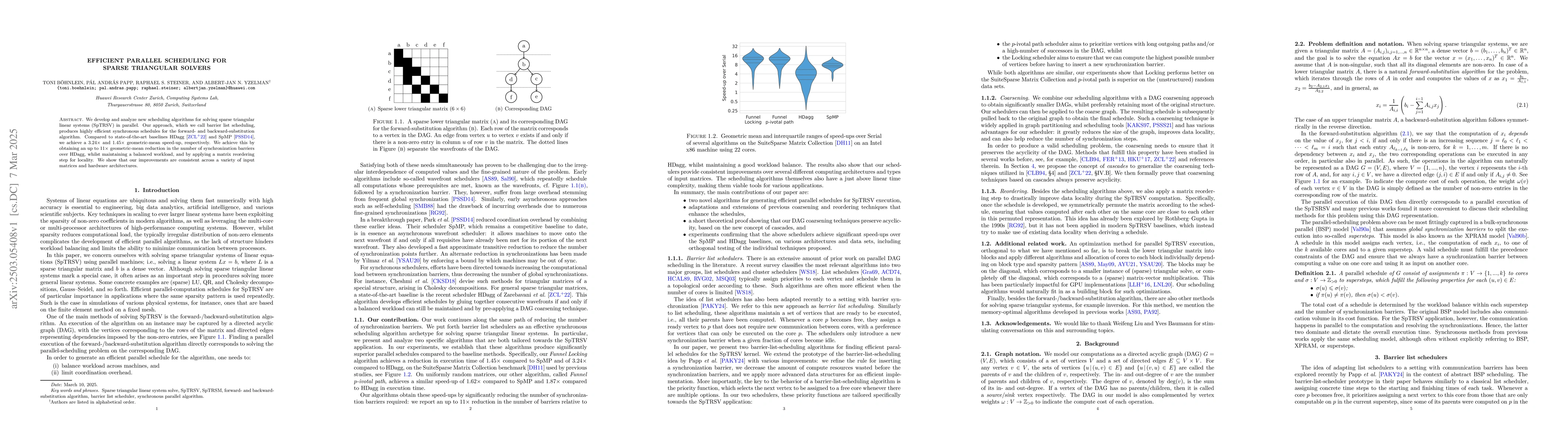 Thumbnail for Efficient Parallel Scheduling for Sparse Triangular Solvers