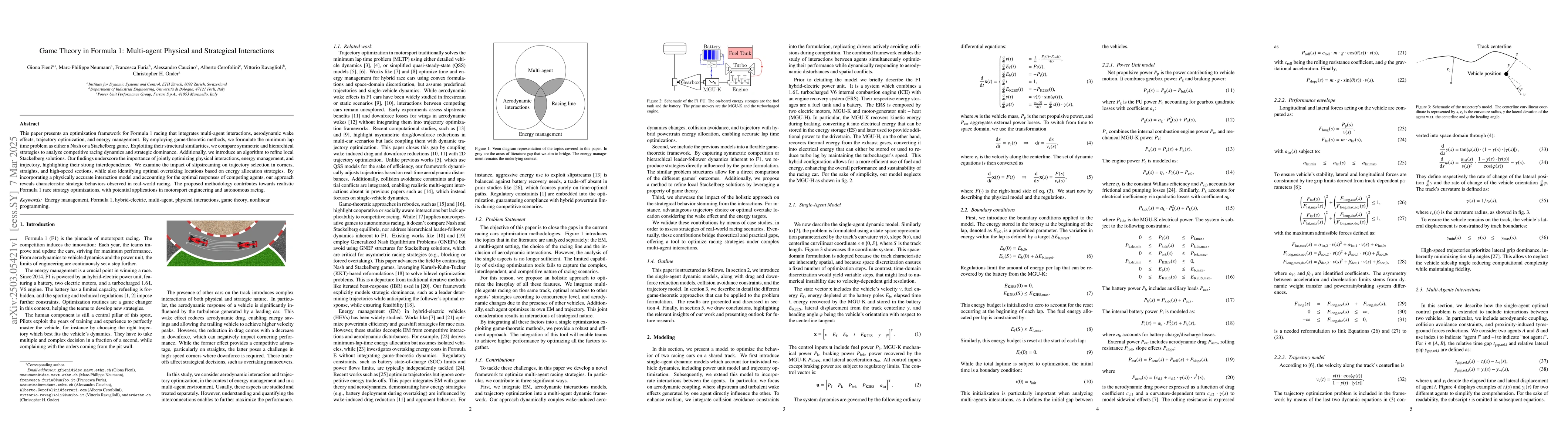 Thumbnail for Game Theory in Formula 1: Multi-agent Physical and Strategical
  Interactions