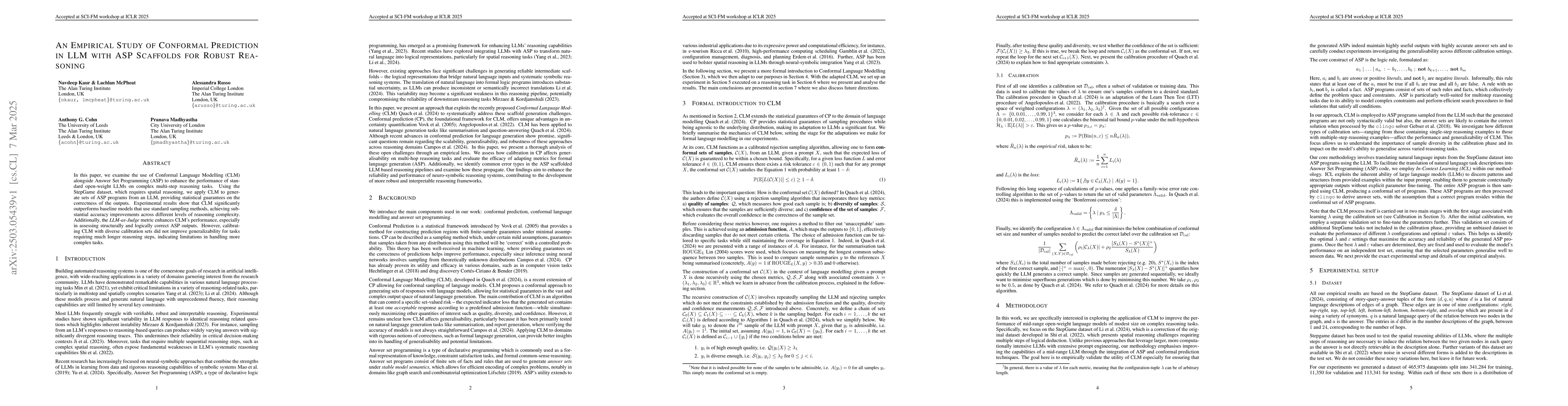 Thumbnail for An Empirical Study of Conformal Prediction in LLM with ASP Scaffolds for
  Robust Reasoning