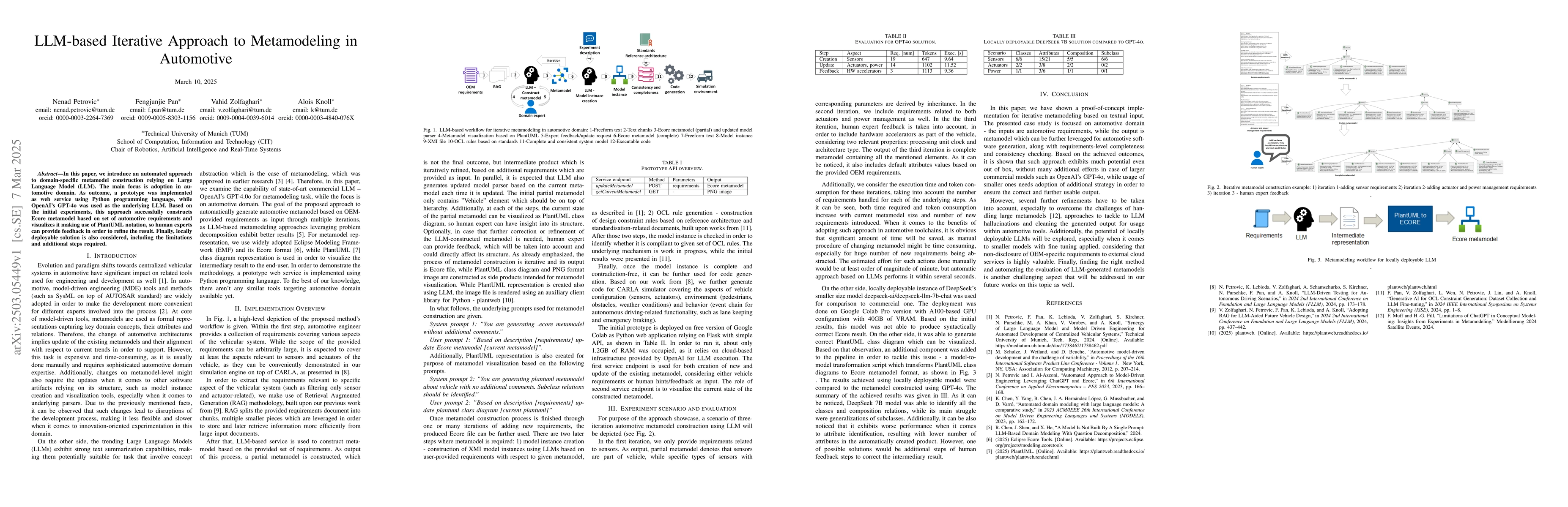 Thumbnail for LLM-based Iterative Approach to Metamodeling in Automotive