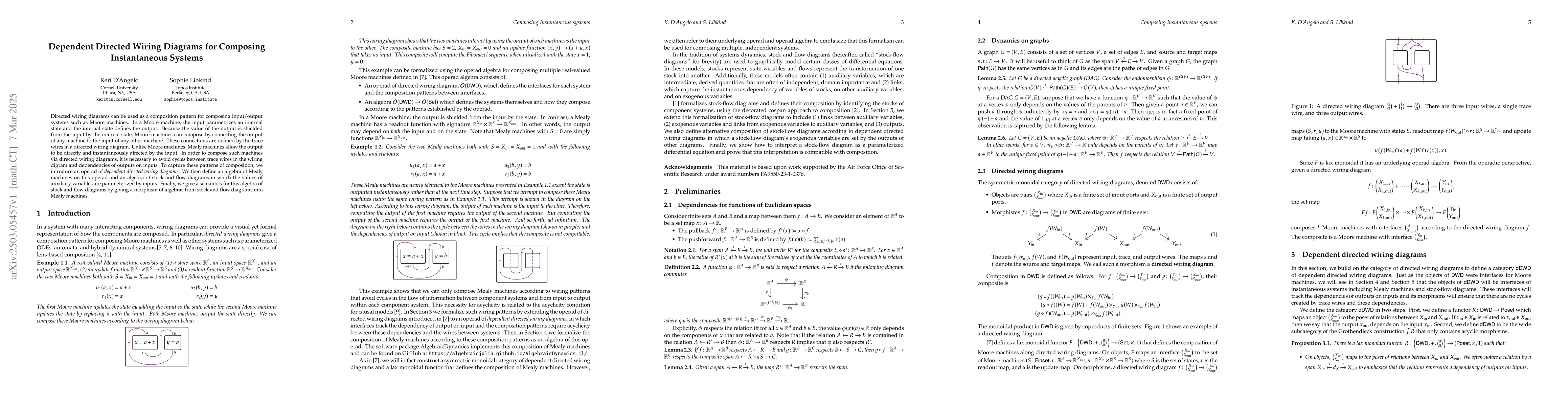 Thumbnail for Dependent Directed Wiring Diagrams for Composing Instantaneous Systems