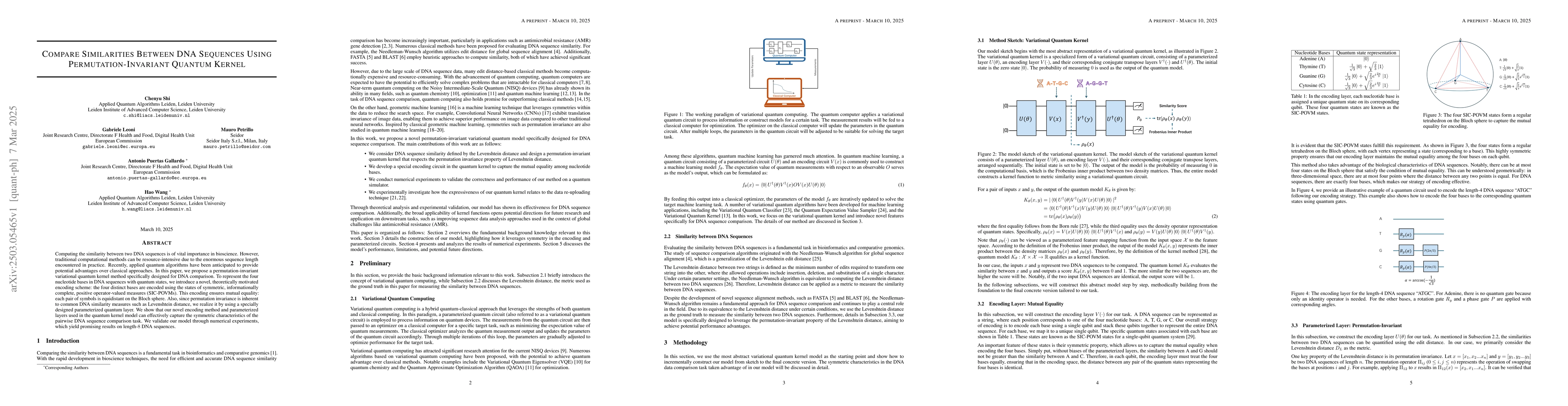 Thumbnail for Compare Similarities Between DNA Sequences Using Permutation-Invariant
  Quantum Kernel