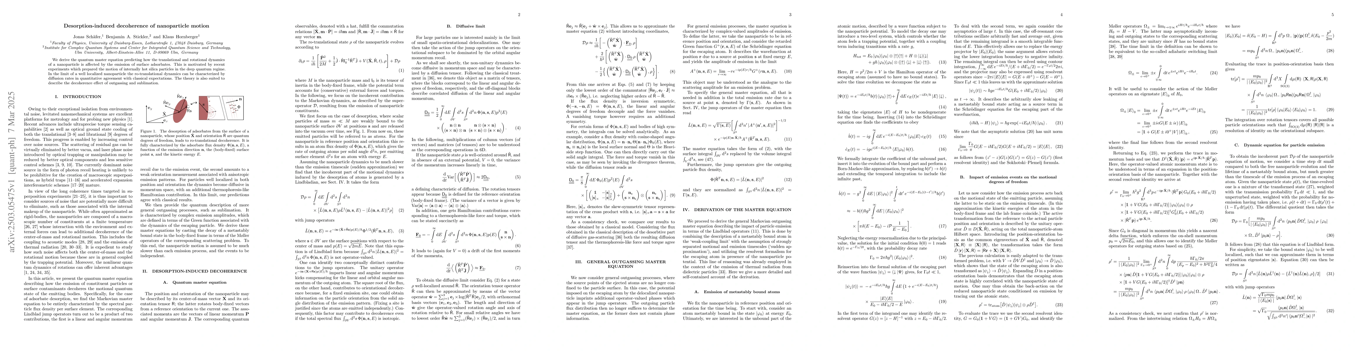 Thumbnail for Desorption-induced decoherence of nanoparticle motion