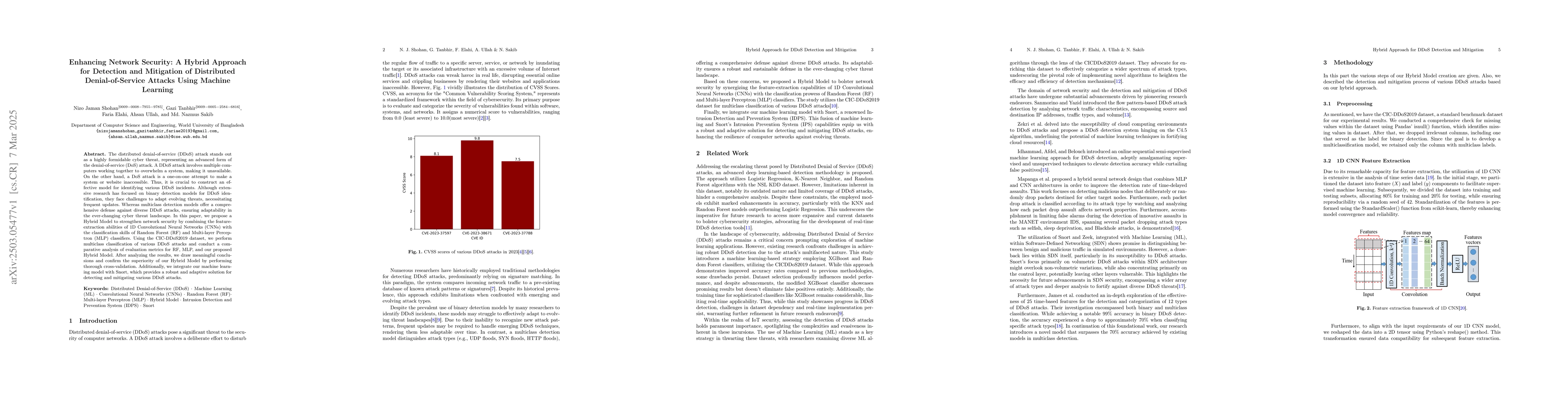 Thumbnail for Enhancing Network Security: A Hybrid Approach for Detection and
  Mitigation of Distributed Denial-of-Service Attacks Using Machine Learning