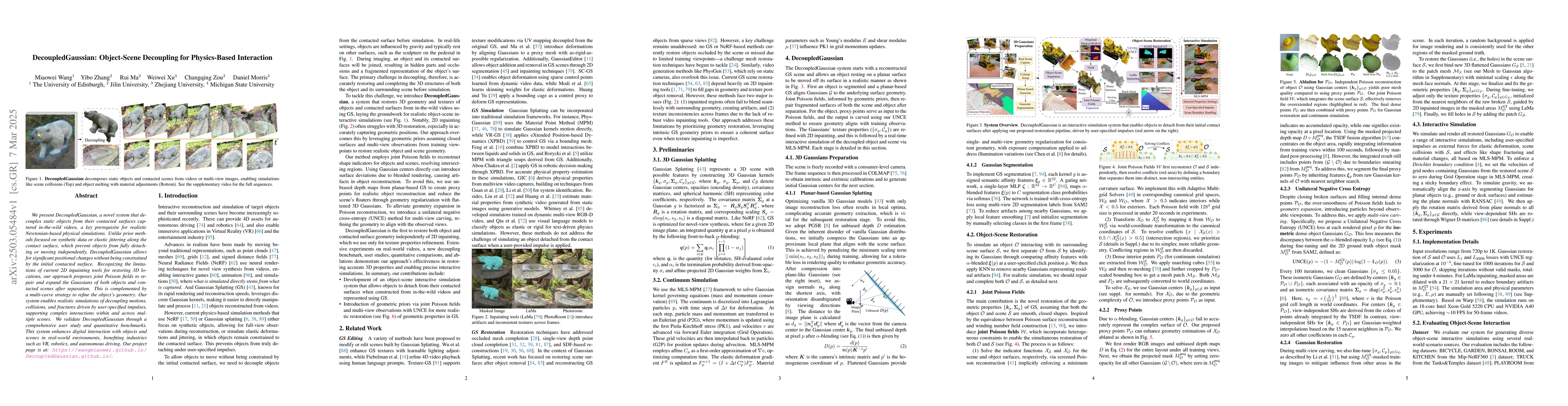 Thumbnail for DecoupledGaussian: Object-Scene Decoupling for Physics-Based Interaction