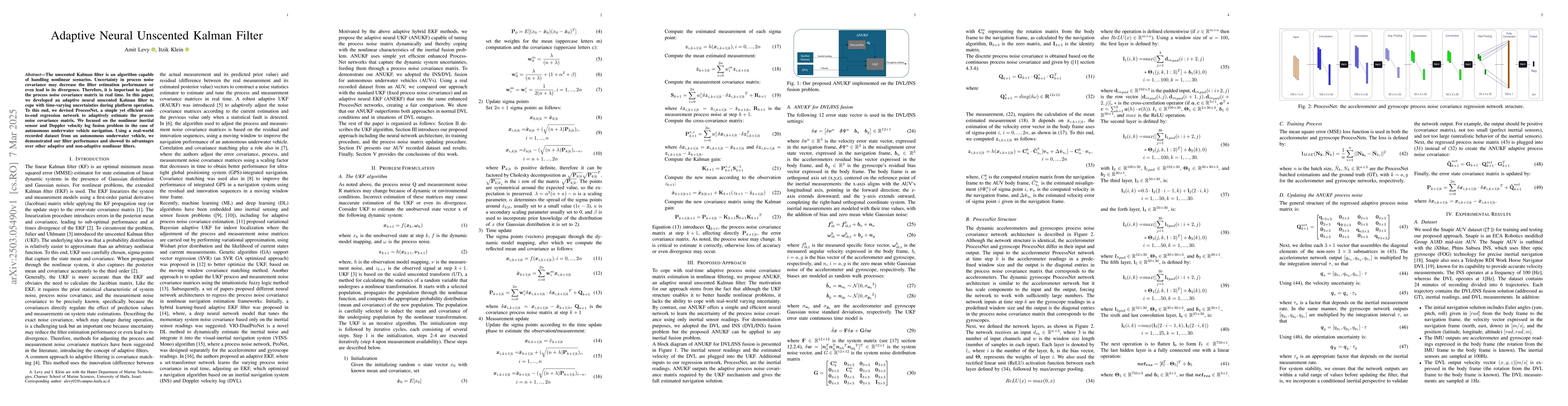 Thumbnail for Adaptive Neural Unscented Kalman Filter