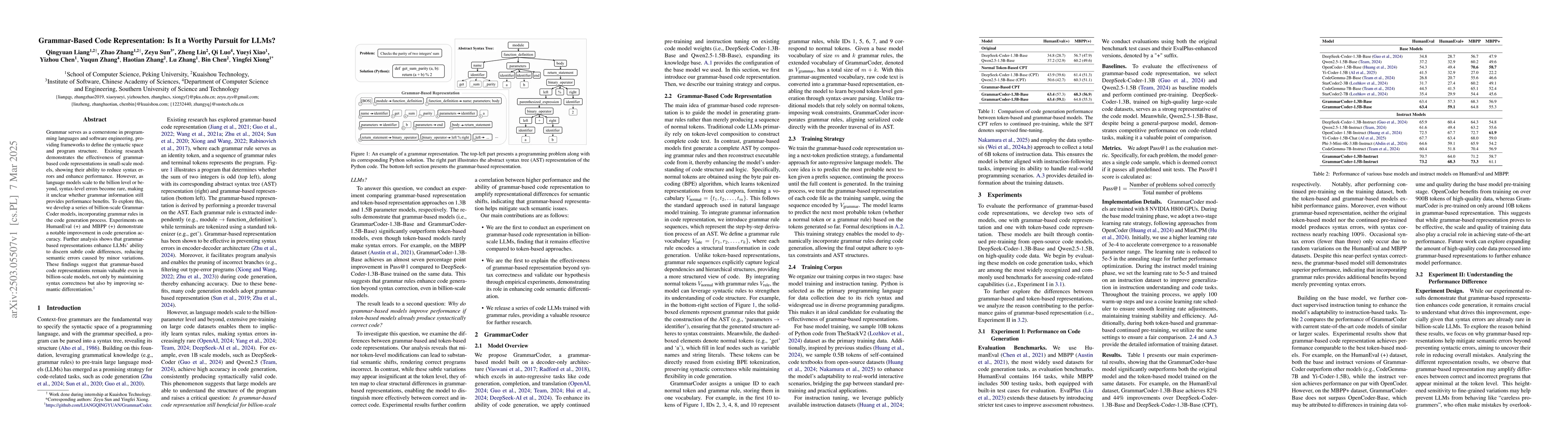 Thumbnail for Grammar-Based Code Representation: Is It a Worthy Pursuit for LLMs?