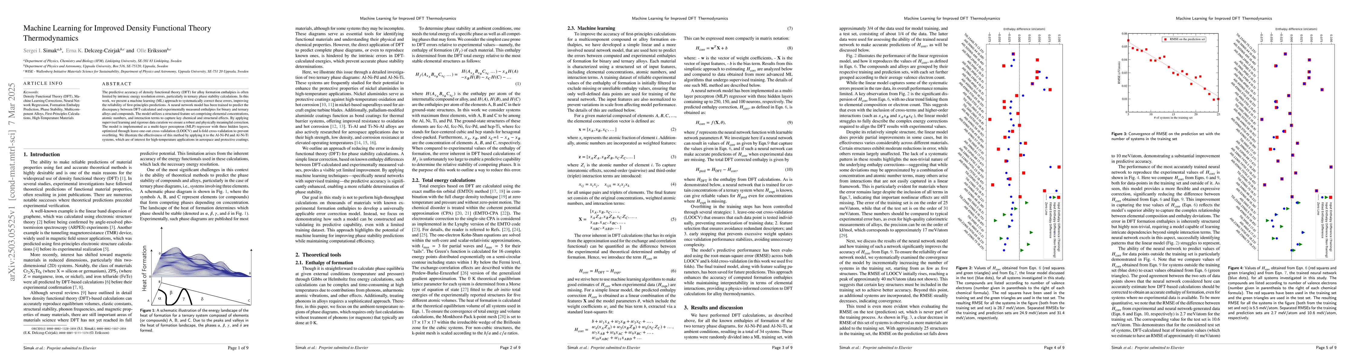 Thumbnail for Machine Learning for Improved Density Functional Theory Thermodynamics