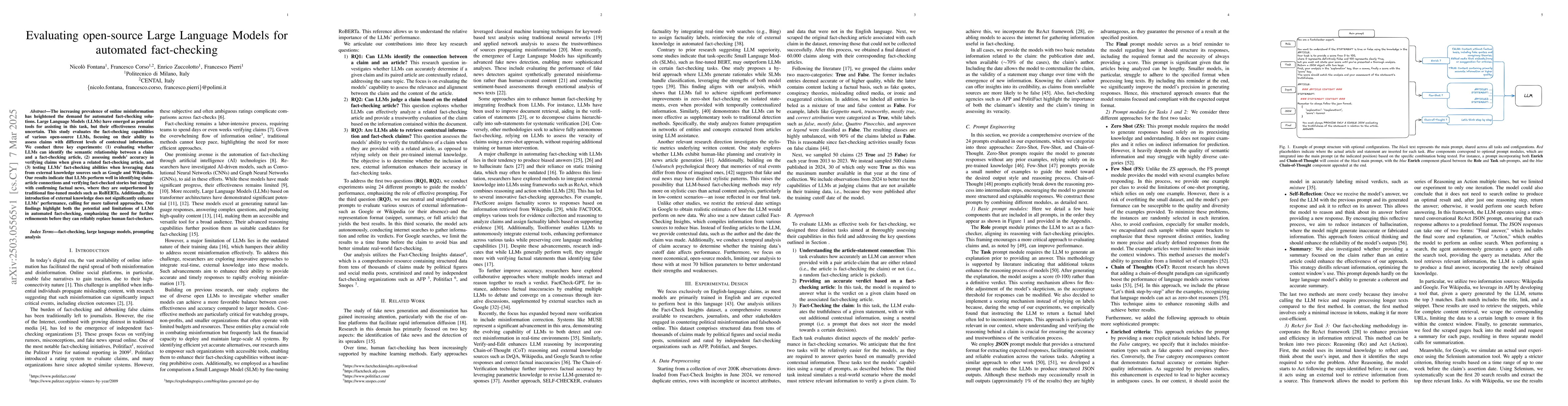 Thumbnail for Evaluating open-source Large Language Models for automated fact-checking