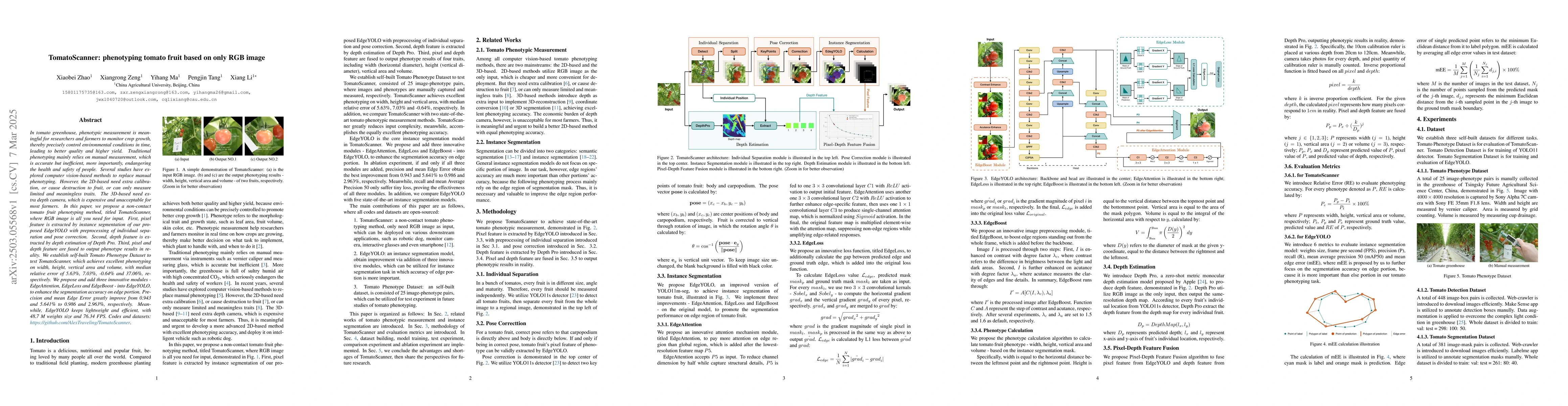 Thumbnail for TomatoScanner: phenotyping tomato fruit based on only RGB image