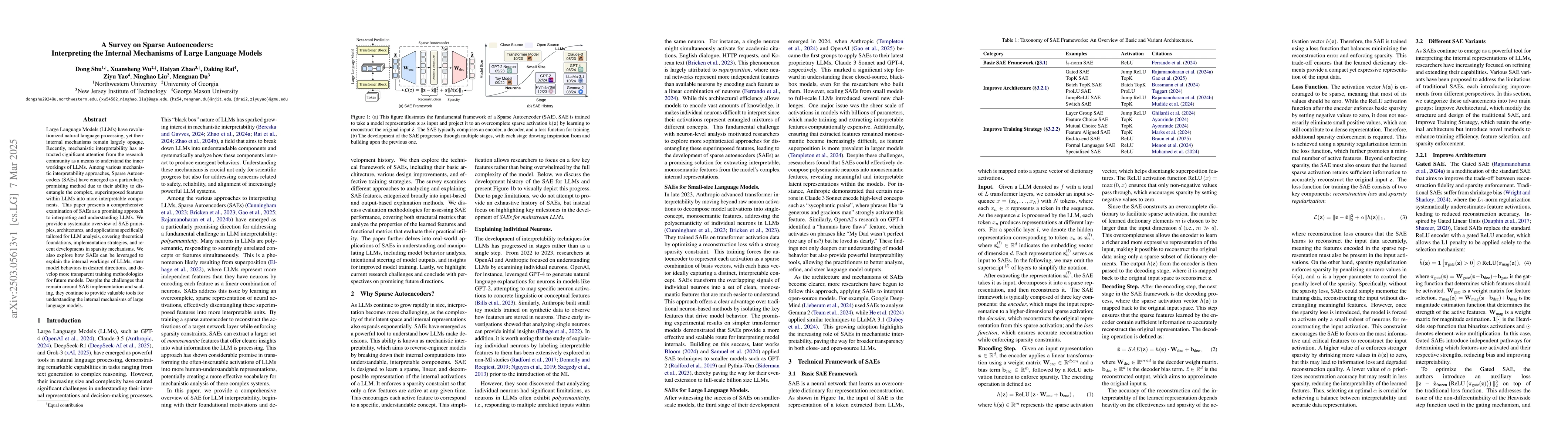 Thumbnail for A Survey on Sparse Autoencoders: Interpreting the Internal Mechanisms of
  Large Language Models
