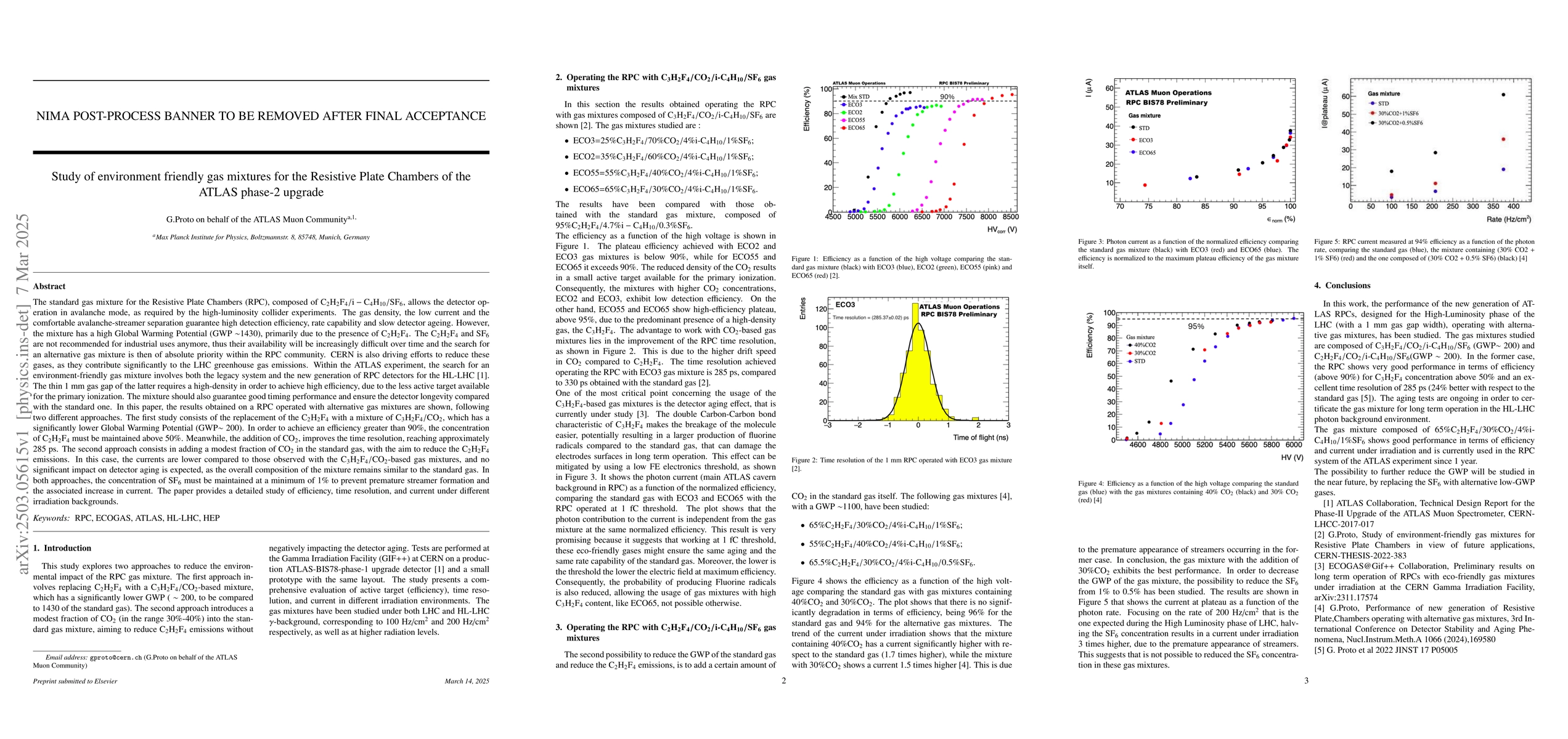 Thumbnail for Study of environment friendly gas mixtures for the Resistive Plate
  Chambers of the ATLAS phase-2 upgrade