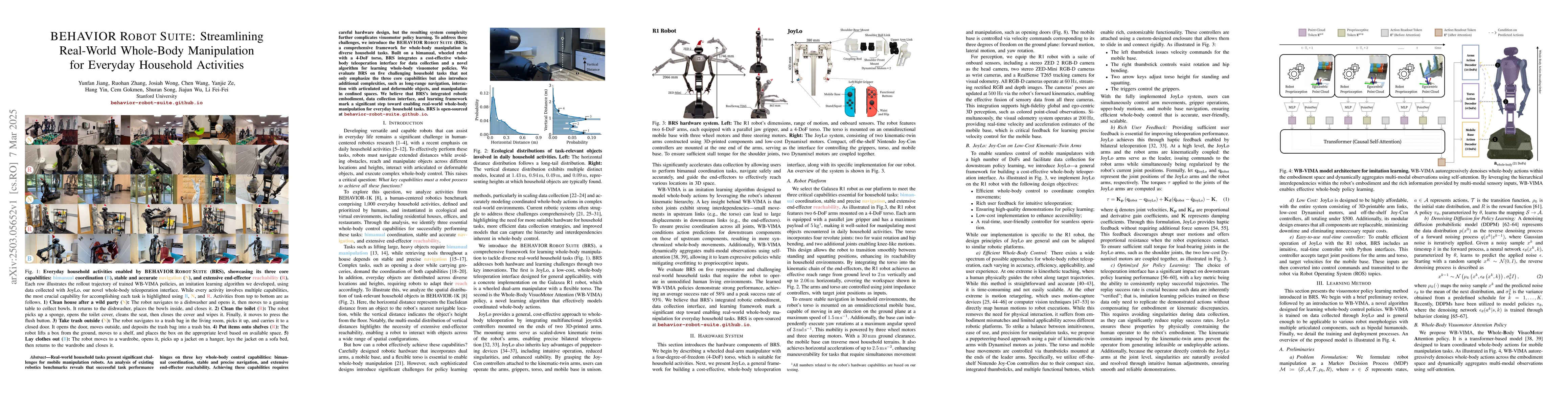 Thumbnail for BEHAVIOR Robot Suite: Streamlining Real-World Whole-Body Manipulation
  for Everyday Household Activities