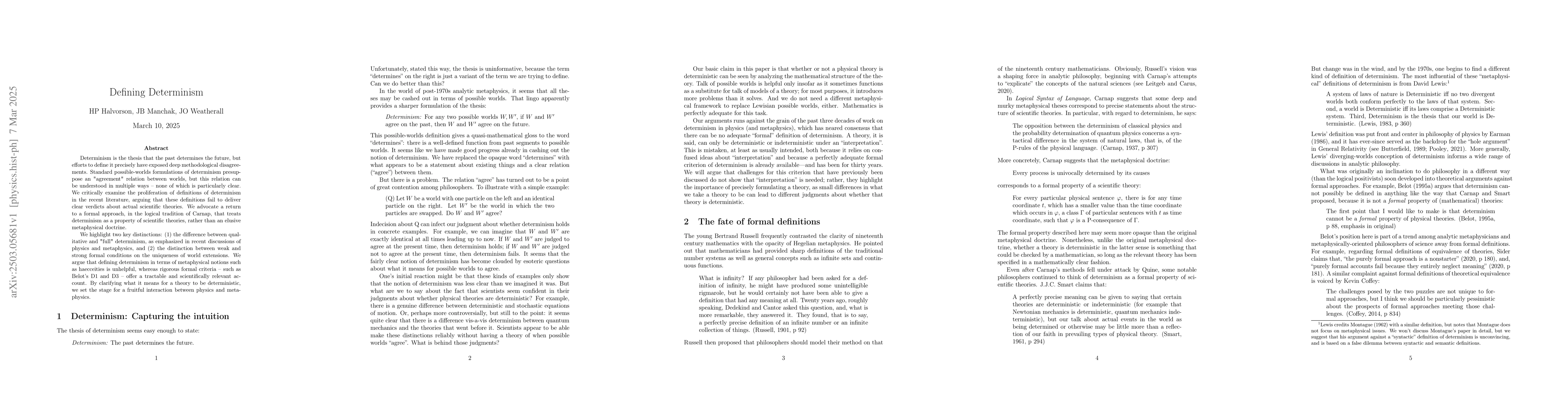 Thumbnail for Defining Determinism