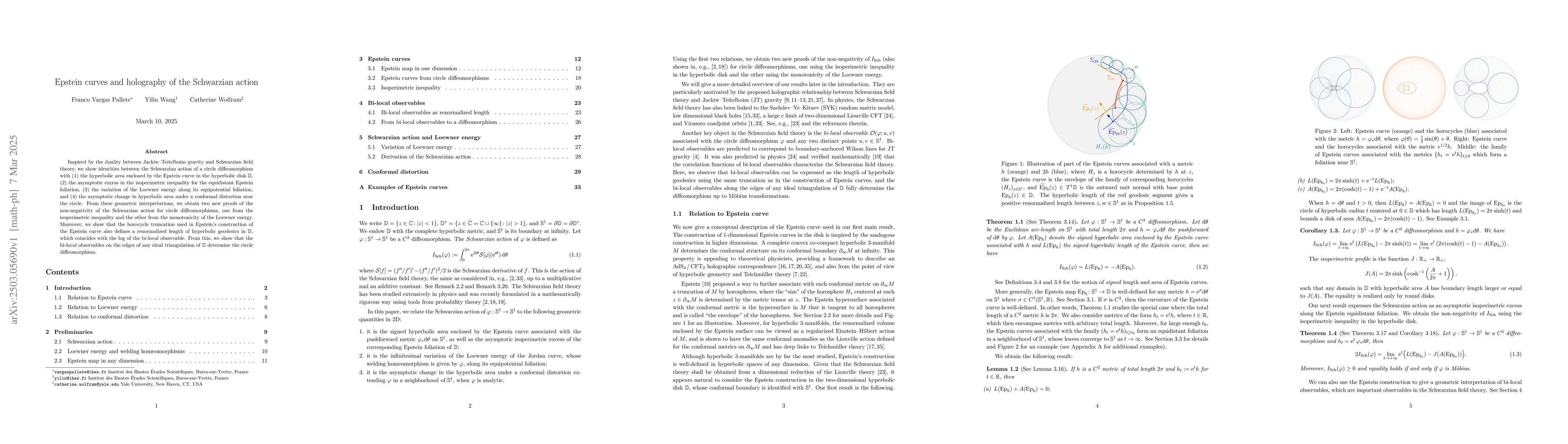 Thumbnail for Epstein curves and holography of the Schwarzian action