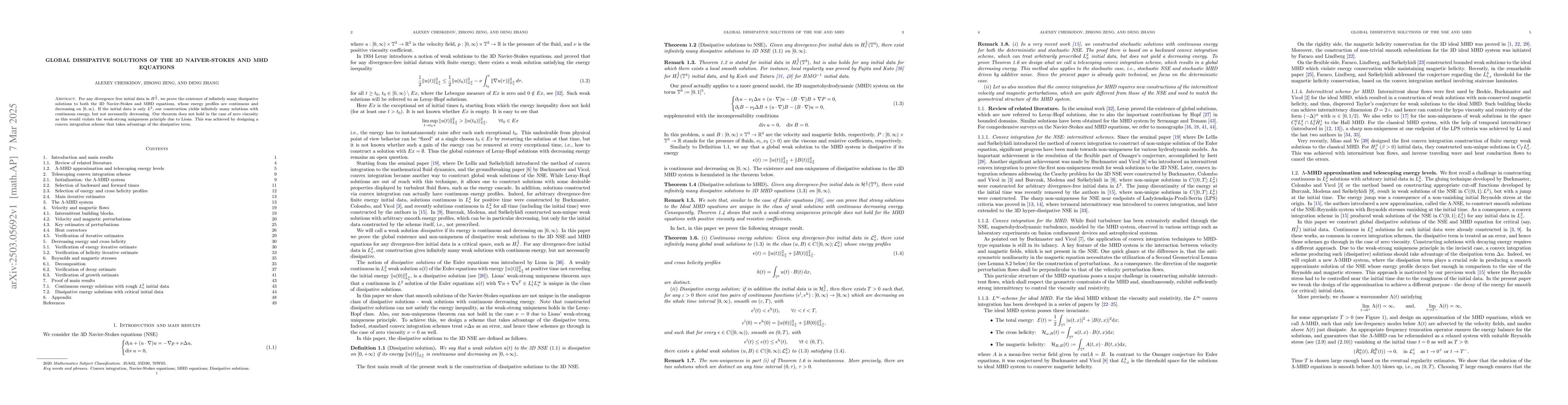 Thumbnail for Global dissipative solutions of the 3D Naiver-Stokes and MHD equations