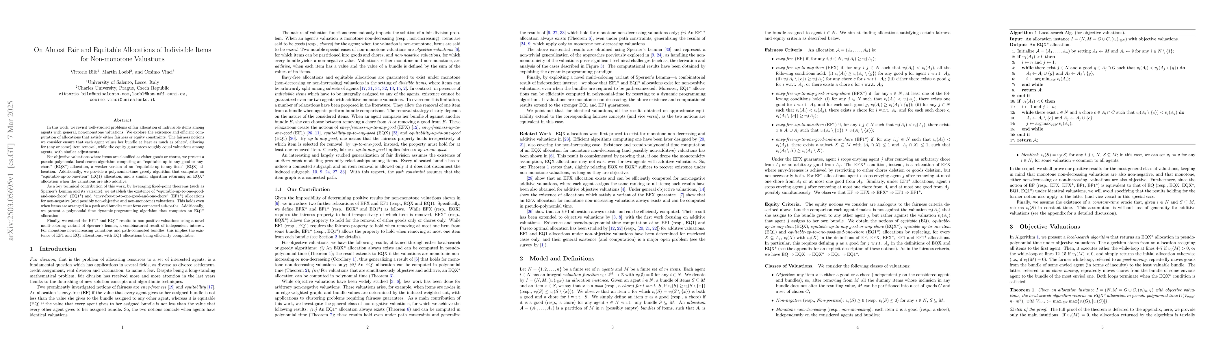 Thumbnail for On Almost Fair and Equitable Allocations of Indivisible Items for
  Non-monotone Valuations