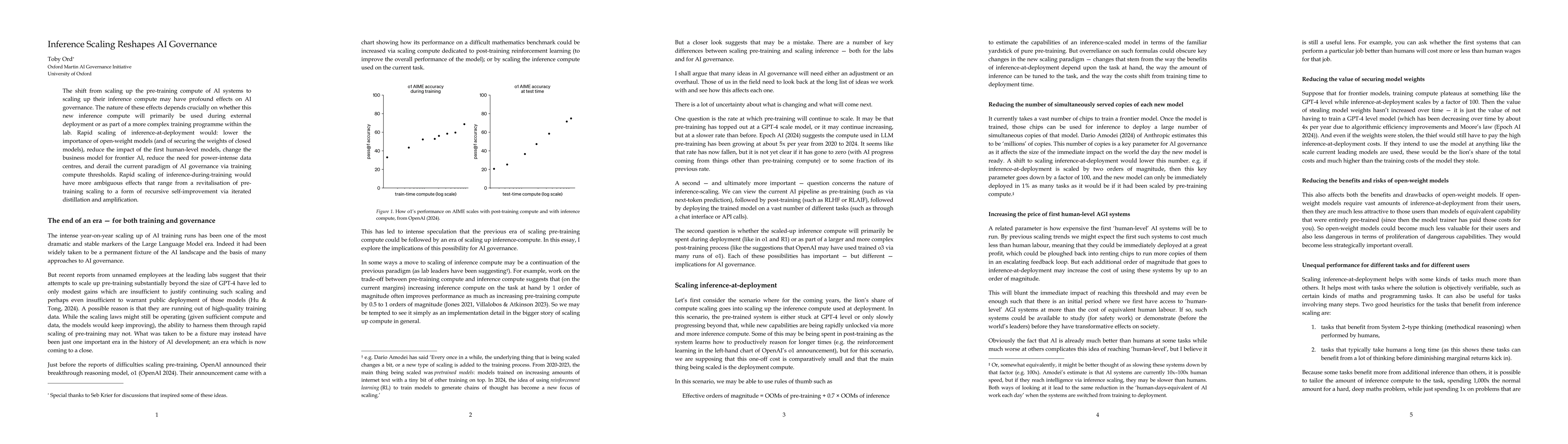 Thumbnail for Inference Scaling Reshapes AI Governance