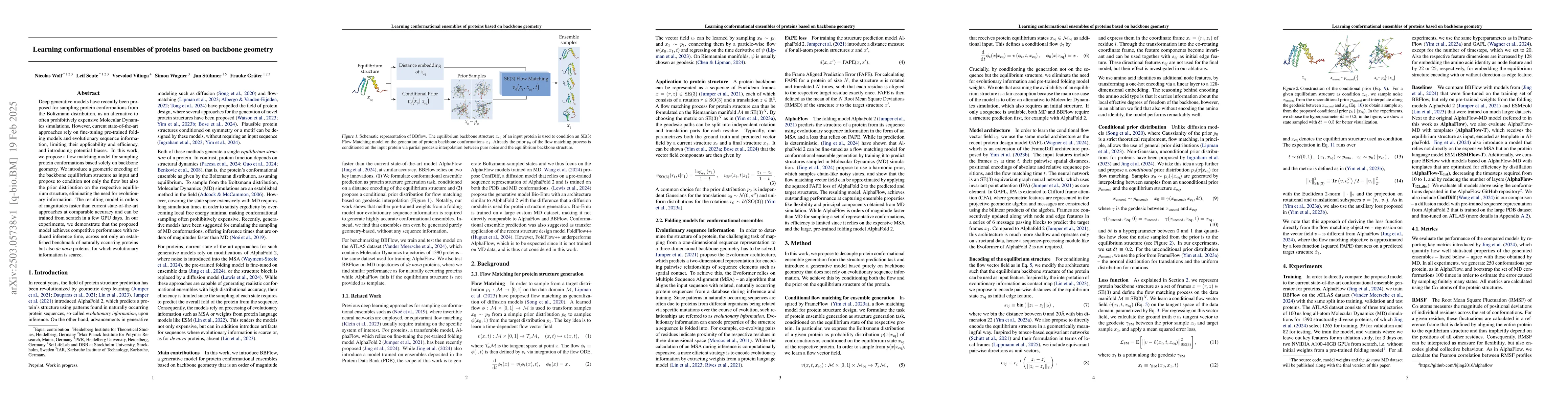 Thumbnail for Learning conformational ensembles of proteins based on backbone geometry